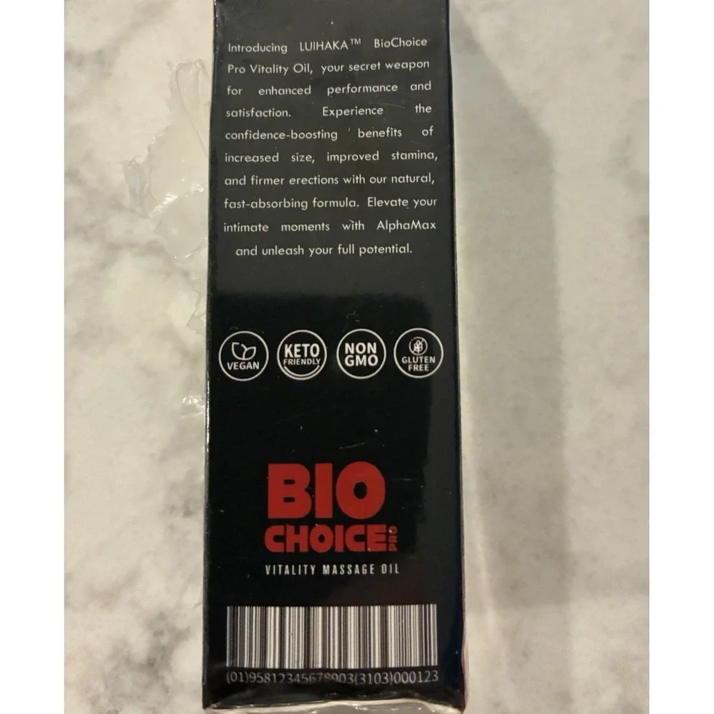LUHAKA Bio Choice Pro Vitality Massage Oil Men Natural Herbal Extracts 1oz/30ml